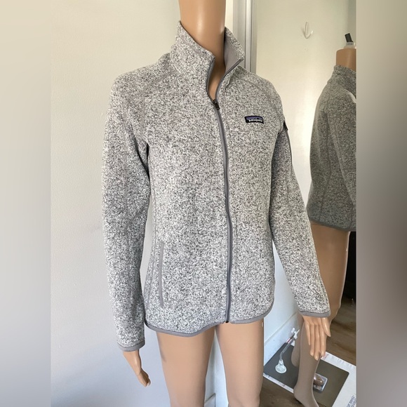 PATAGONIA Better Sweater Full Zip Jacket Womens Size XS Birch White - Picture 2 of 11